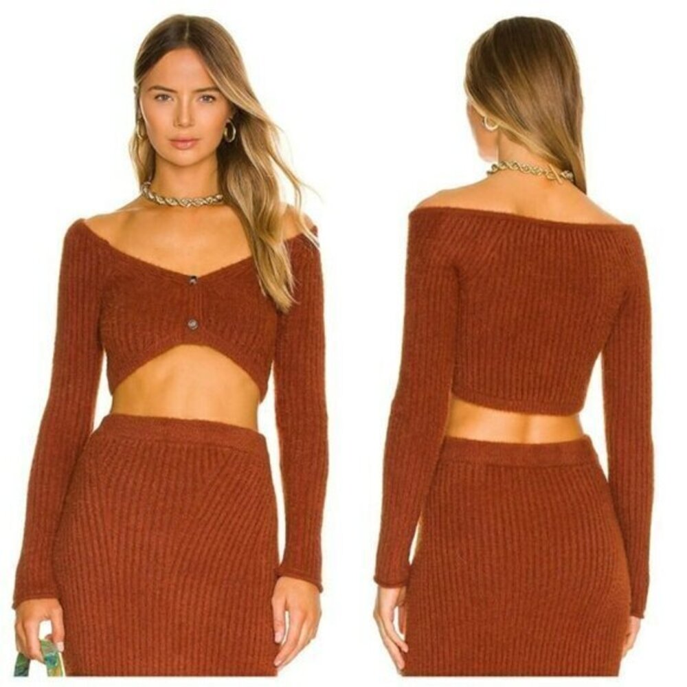 Lovers and Friends Ida Micro Cardigan - Brown